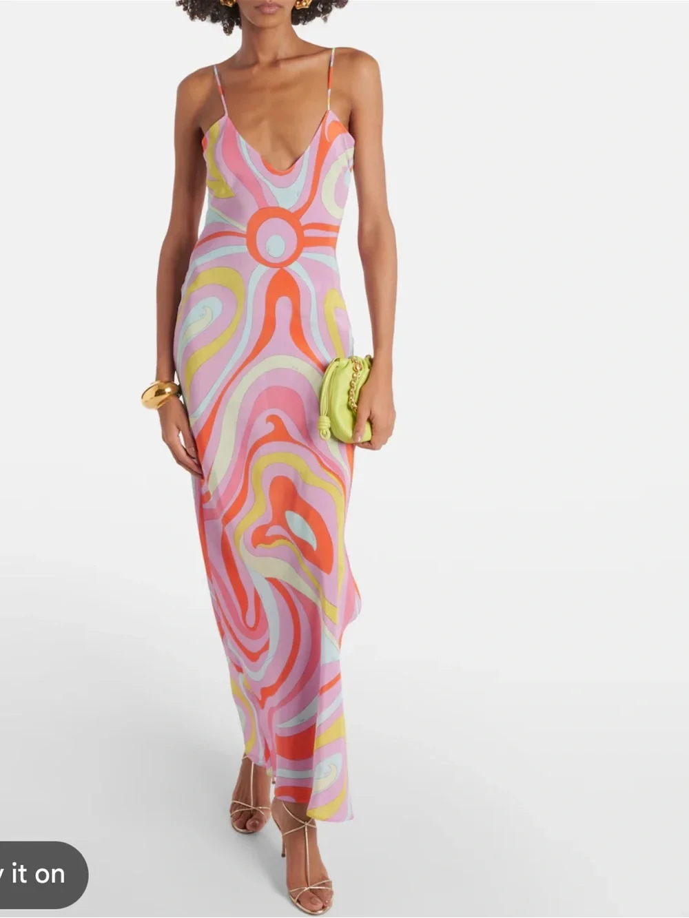 Pucci Marmo Print Silk Maxi Dress